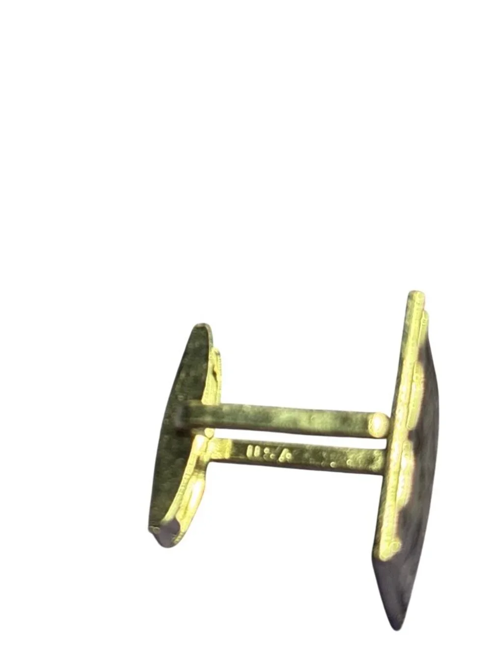 Vintage Silvertone Textured Rectangle Cufflinks 7/8 inch